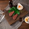 Attop Rustic Wooden Serving Trays with Handle - Set of 7 Rectangular Platters for Entertaining, Breakfast, Coffee Table, Home Decor - 3 of 4