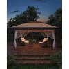 Pop Up Gazebo 12x12£¬Canopy Tent with Mosquito Netting, One Push Setup for Backyard Patio Garden with 4 Sand Bags- Khaki - 2 of 4