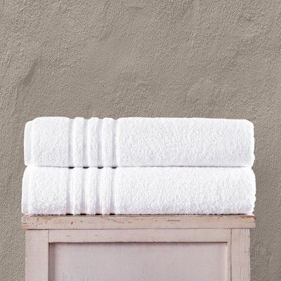 Burgundy Oversized Cotton Bath Towel Set, 2-Pack