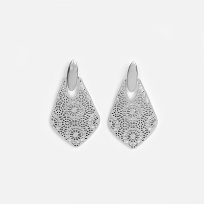 sanctuaire Statement Filigree Post Earrings Silver
