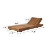 Set of 2 Outdoor Wood Chaise Lounge Chairs with Water-Resistant Cushions, Adjustable Reclining Patio Chairs for Pool or Backyard-The Pop Home - 4 of 4
