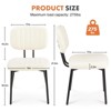 VYNXARIA Dining Chairs,Upholstered Mid Century Modern Kitchen Dining Room Accent Chairs with Faux Leather Cushion Seat - 4 of 4