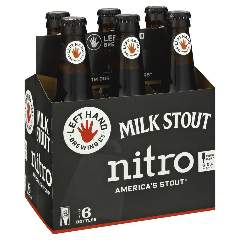 Left Hand Nitro Milk Stout Beer - 6pk/12 fl oz Bottles, 4 of 8