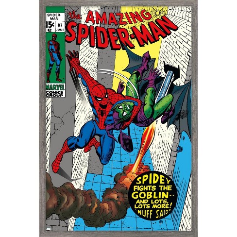 Trends International Marvel Comics - Green Goblin - The Amazing Spider-man  #97 Framed Wall Poster Prints Barnwood Framed Version 