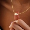 Dainty Heart Initial Necklace 14K Gold Plated A-Z Letter Pendant - 3 of 4