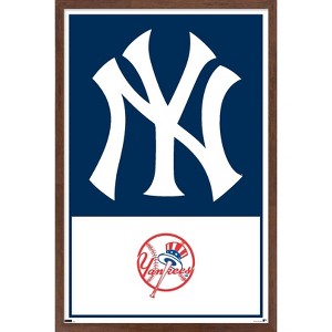 Trends International MLB New York Yankees - Logo 22 Framed Wall Poster Prints - 1 of 4