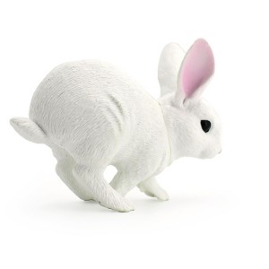 Collectible Wildlife Gifts | Rabbit, White, Museum Quality Plastic Animal, Toy,  Realistic Hand Painted Figure,  Model,   Gift,    4"   OK22-B618 - 1 of 4