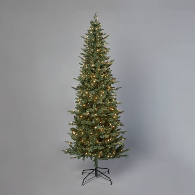 7' Pre-Lit Slim Balsam Fir Artificial Christmas Tree Clear Lights - Wondershop™