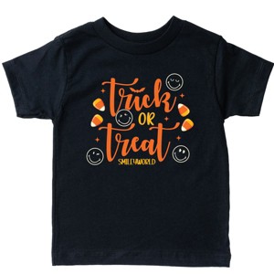 SmileyWorld Trick or Treat Candy - Youth Short Sleeve Graphic T-Shirt and Toddler Short Sleeve Graphic T-Shirt - 1 of 4
