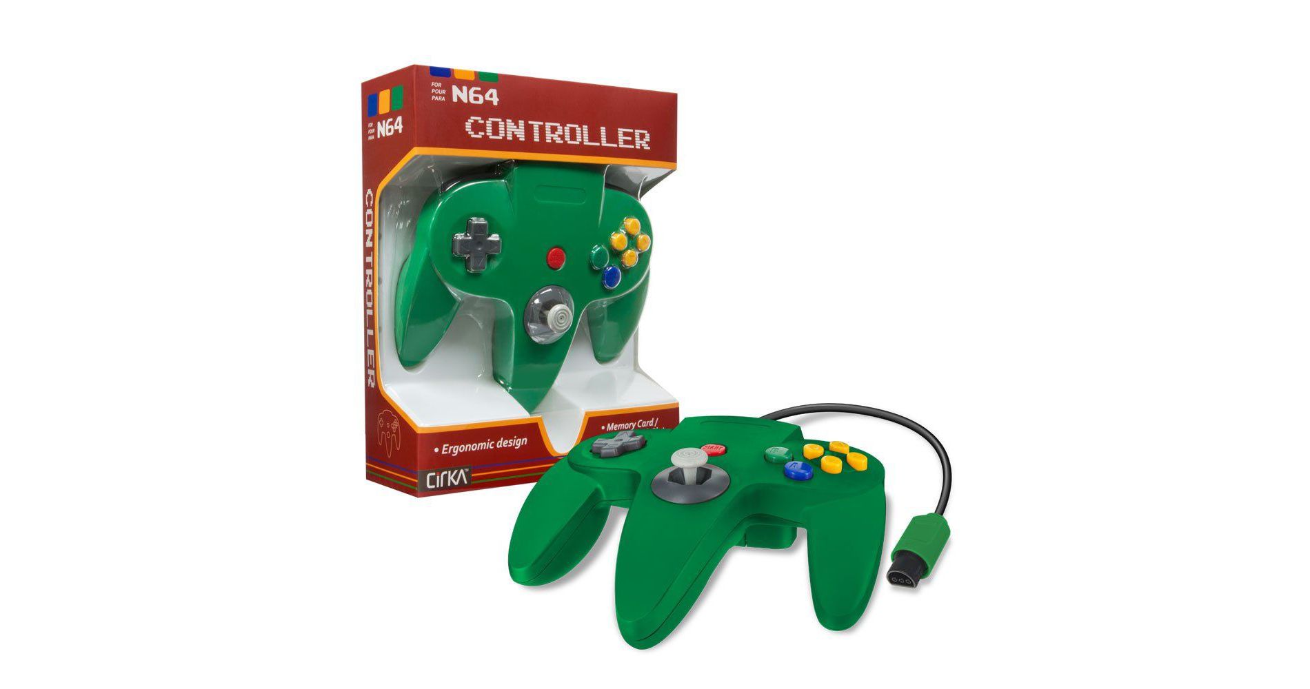 Cirka Controller for Nintendo 64-Green