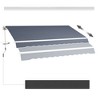 VisioGear Retractable Awning, 12'*10' Patio Awnings with Manual Crank Handle for Deck, Yard, Charcoal Gray, 141.75"*118.1"*59" - 4 of 4