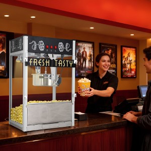 FONTOI 30 OZ Commercial Popcorn Machine with 30 Oz Kettle 3 Switch Control for Home Theater and Parties, Red/Black, 21.65"*14.76"*34.25" - 1 of 4