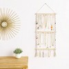 Aoibox Hanging Jewelry Organizer with 30 Hooks, Wall Mounted Necklace Rack with Tassel for Necklace Bracelet Earring Headband Bow - 4 of 4