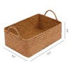 REGALWOVEN Natural Material Durable Woven Multi-Function Open Storage Bins 1 Pc - 3 of 4