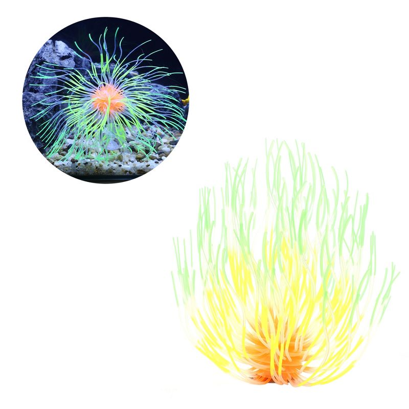 Unique Bargains Silicone Simulation Coral Fireworks Flower Fish Tank Aquarium Decoration 1.18"x16.54" 1 Pc, 5 of 8