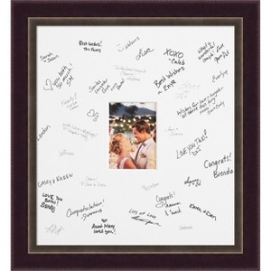 Signore Signature Mat Picture Frame – Guest Book Alternative for Weddings, Graduations, or Retirement – Autograph Photo Mat for Signature Board - 1 of 4