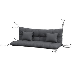 59" Tufted Bench Cushions & Throw Pillows, Replacement Bench Seat Pad, Back & 2 Pillows for Outdoor Furniture - 1 of 4
