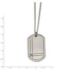 Black Bow Jewelry Titanium Grooved and Diamond Accent Dog Tag Necklace 22 Inch - 2 of 4