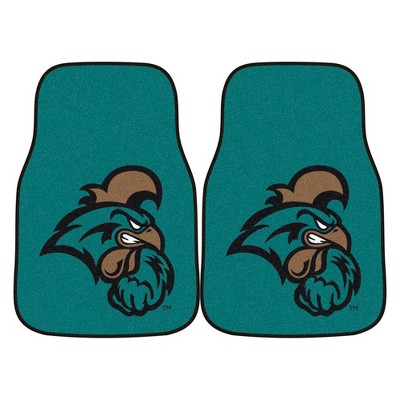 NCAA Coastal Carolina Chanticleers Carpet Car Mat Set - 2pc