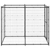 vidaXL Dog Kennel Black Powder-coated steel Large Durable Dog Kennel - 3 of 4