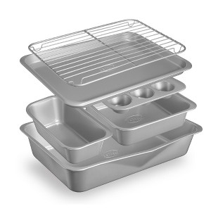 Gotham Steel Grey 6 Piece Nonstick Stackable Bakeware Set - 1 of 4