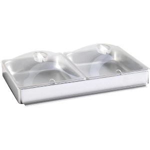 Broil King 1/2 Size Inset Accessory Package: Two 4.3 qt. Pans + Plastic Lids & PS-TBS Pan Holder - INBS-2P - 1 of 1