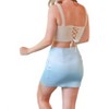 Women's Solid Satin Fit Mini Skirt - 2.7 AUGUST APPAREL - 2 of 4
