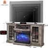 AMERLIFE 3-Sided Glass Fireplace TV Stand with LED Lights - 2 of 4