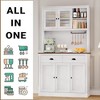 GustoWave 71" Tall Freestanding Pantry Cabinet with Microwave Stand, Drawers & Adjustable Shelves, Kitchen Storage Cabinet, Coffee Bar Hutch - 2 of 4