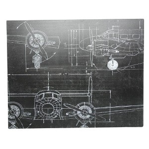 VIP Metal 20.08 in. Gray Vinatge Airplane Wall Art - 1 of 1