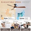 52'' Ceiling Fans with Lights and Remote Low Profile Ceiling Fan Dimmable LED Quiet DC Motor Flush Mount Ceiling Fan for Indoor Outdoor Bedroom Patio - 3 of 4