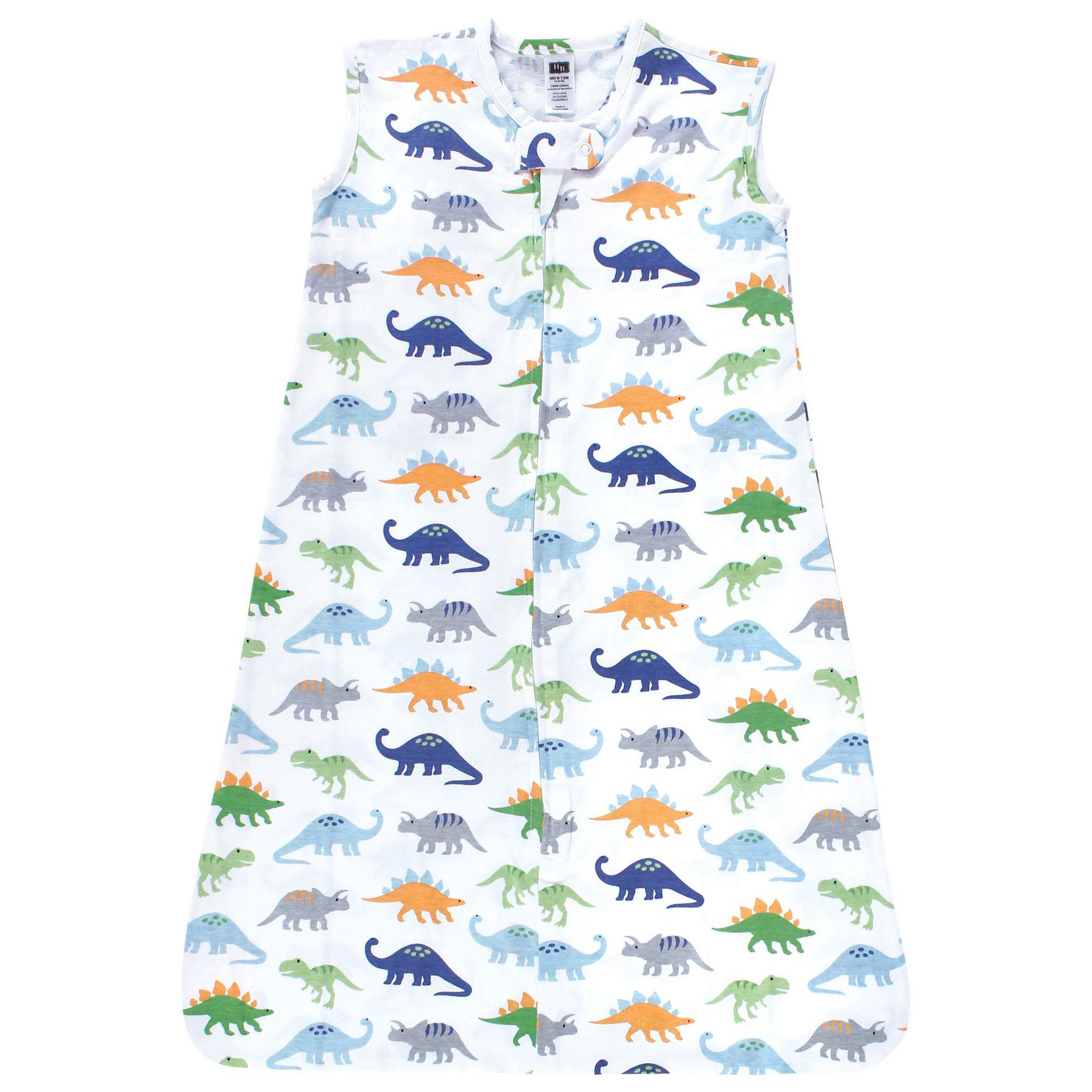 Hudson Baby Cotton Sleeveless Wearable Sleeping Bag, Sack, Blanket, Dinosaurs, 6-12 Months