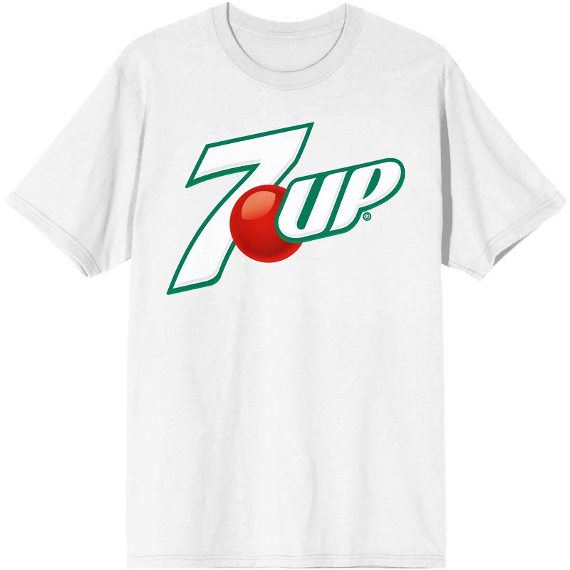 7UP Soft Drink Logo Men's White Tshirt, 1 of 3