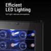 Ca'lefort Wine Cooler Refrigerator, Mini Wine Fridge Freestanding for Home Bar with Glass Door, 24 Bottle,2 Pack - 4 of 4
