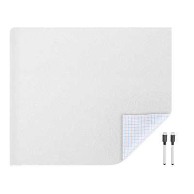 Unique Bargains Self Adhesive Dry Erase Whiteboard Sticker with Markers 2 Packs