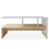 vidaXL Coffee Table Engineered Wood 35.4"x23.2"x16.5" Oak and White - 3 of 4