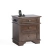 Karl Home 24.02in. W Solid wood 3 drawer nightstand with 2 Usb - 3 of 4