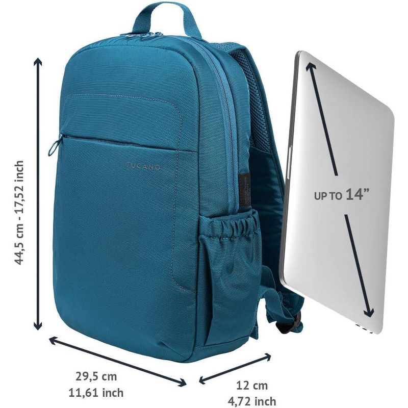 Tucano Lup Backpack in Technical Fabric for Notebook 13.3"/14, MacBook Air 13"/MacBook PRO 13"/MacBook PRO 14". Padded pocket inside, 4 of 6