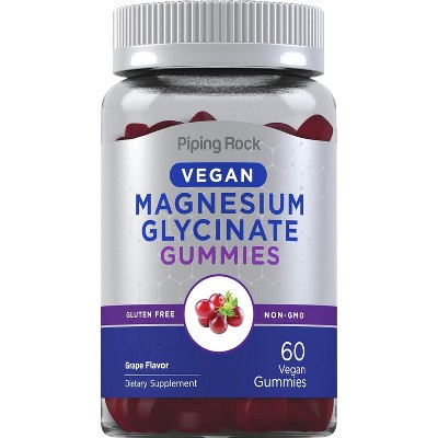 Piping Rock Magnesium Glycinate Gummies | 60 Count | Grape Flavored