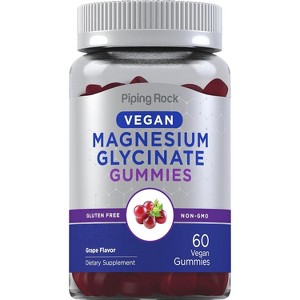 Piping Rock Magnesium Glycinate Gummies | 60 Count | Grape Flavored - 1 of 4
