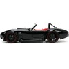 1965 Shelby Cobra 427 S/C Black with Matt Black and Red Stripes and Red Interior 1/24 Diecast Model Car by Jada - 3 of 4