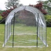 vidaXL Greenhouse Transparent PVC, Powder-Coated Steel Large Portable - 3 of 4