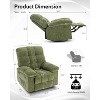 Rocking Recliner Chair, 360° Swivel & 30° Rocking, Upholstered Fabric Nursery Chair with Side Pockets, Steel Frame for Small Spaces - 2 of 4