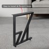 coucheta Metal Table Legs Heavy Duty Desk Legs, DIY Industrial Furniture Dining Legs, Modern Cast Iron Coffee Table Bench Legs, Set of 2 - 4 of 4