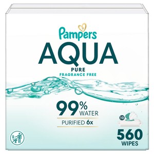 Pampers Aqua Pure Sensitive Baby Wipes (Select Count) - 1 of 4