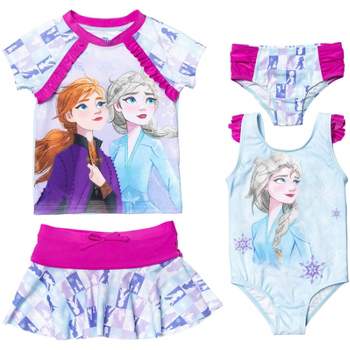 Disney Princess Frozen Minnie Mouse Girls 5 Piece Swim Set Little Kid to Big Kid