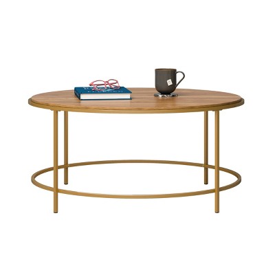 Syemin End Tables Round 2-Tier End Tables with Storage Shelf, Rustic Coffee Table, Small Side Table, Living Room Furniture, Brown, 60.24"*19.1"*29.72"