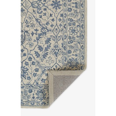 Hand Tufted Blue Wool Rectangular Area Rug 3'6" x 5'6"