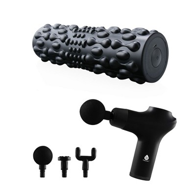Pursonic Deep Tissue Recovery Bundle – 3-Speed Percussion Massager + FlexiPulse 5-Speed Vibrating Foam Roller