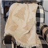 Manual Woodworkers and Weavers "Boucle Trees" Tapestry Throw Blanket 46"x60", Cotton, Modern Nature-Inspired Textured Design - 2 of 3